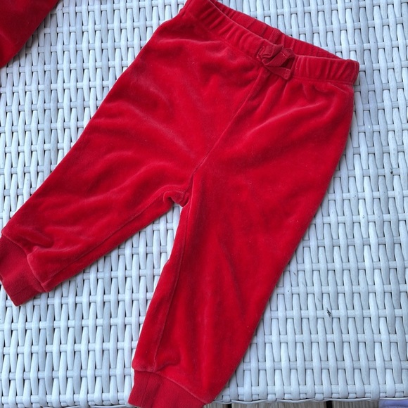 Infant Ralph Lauren 2 Piece Red Velour Jogging Set size 9M - Picture 10 of 14